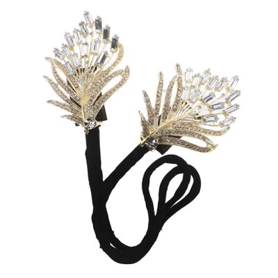 ASAKKURA Elegant Hair Bun Maker Twisted Hair Accessory for Women Instant Hairstyle Tool for French Twist Buns Luxurious Rhinestone Detail for Special Occasions