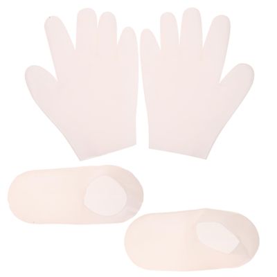 Beaupretty 1set Moisturizing Gel Socks and Gloves for Cracked Heels and Dry Reusable Foot and Hand Masks for Hydration and Softening for Women Foot Care
