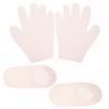 Beaupretty 1set Moisturizing Gel Socks and Gloves for Cracked Heels and Dry Reusable Foot and Hand Masks for Hydration and Softening for Women Foot Care view 1