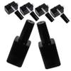 6 Pack Empty Glass Gel Polish Bottles with Brush, Black Refillable view 1