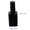 6 Pack Empty Glass Gel Polish Bottles with Brush, Black Refillable view 2
