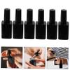 6 Pack Empty Glass Gel Polish Bottles with Brush, Black Refillable view 4