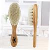 Beaupretty Dense Wool Brush Curved Natural Handle for Men Beard and Face Cleaning for Barber Shops and Home Grooming view 3