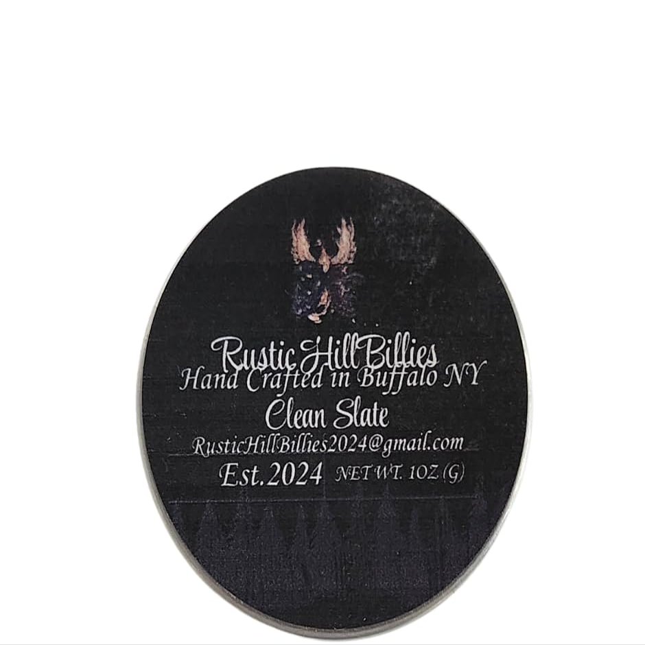 Rustic HillBillies Beard Co. - Clean Slate Beard Butter/Tattoo Moisturizer, Unscented, 1 oz, Natural Moisturizing Formula