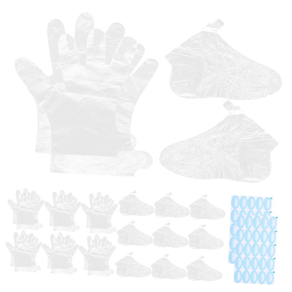 Beaupretty Moisturizing Disposable Foot Gloves Hand Masks Clear Foot Covers Clear Gloves Prevent Cracked Skin Convenient for Care