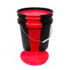 milo UV Neon Red Washable Party Paint | 5 Gallon Bucket | Bulk Fluorescent Party Paint for Rave, Events, Concerts | Glows UV in Black Light | Made in USA | Safe for Skin, Washable, and Non Toxic view 1