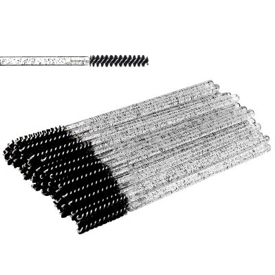 Corconess Skinny Mascara Wands 50pcs Mini Eyelash Brushes Disposable Lash Spoolies Micro Spoolies Eyebrow Brush Spoolies For Eyebrows Eyelash Extension Supplies(Black)