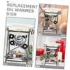 Amosfun Transparent Wax Warmer Glass Dish Replacement Essential Oil Melting Plate for Home and Office Even Heating Aroma Diffuser Compatible with Wax Warmers view 3