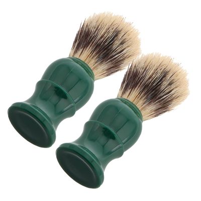FRCOLOR 2pcs Soft Bristle Beard Grooming Brush for Men Gentle Facial Massage Tool for Home and Salon Shaving Comfortable Shaving for and Coarse Beards