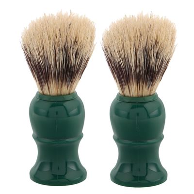 FOMIYES 2pcs Beard Grooming Brush Soft Bristles for Men Ergonomic Design for Comfortable Shaving for Facial Hair Care and Travel Use