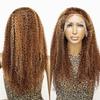 13x4 Lace front Wigs Kinky Curly Human Hair Wig Pre Plucked Pre Bleached human hair wig Knot HD Lace Front, Brazilian Virgin Human Hair Wigs for Black Women CATCH honey blonde wig P4/27/30 28 inch wig view 2