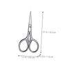 FOMIYES 2pcs Men's Eyebrow Scissors Stainless Steel Eyebrow Trimmer Scissors for Beard Pointed Round Tips view 2