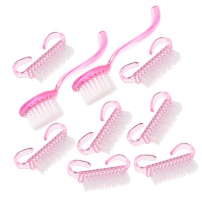 LIFKOME 1set Long Handle Nail Cleaning Brush Manicure Kit Ergonomic Grip Soft Bristles for Nail Art and Care Random Color Assortment