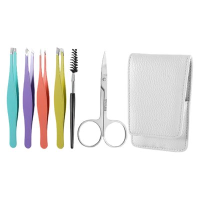 VICASKY Professional Eyebrow Tweezers Scissor Clips Makeup Tool for Men Women Safe Skin-friendly Portable for Travel