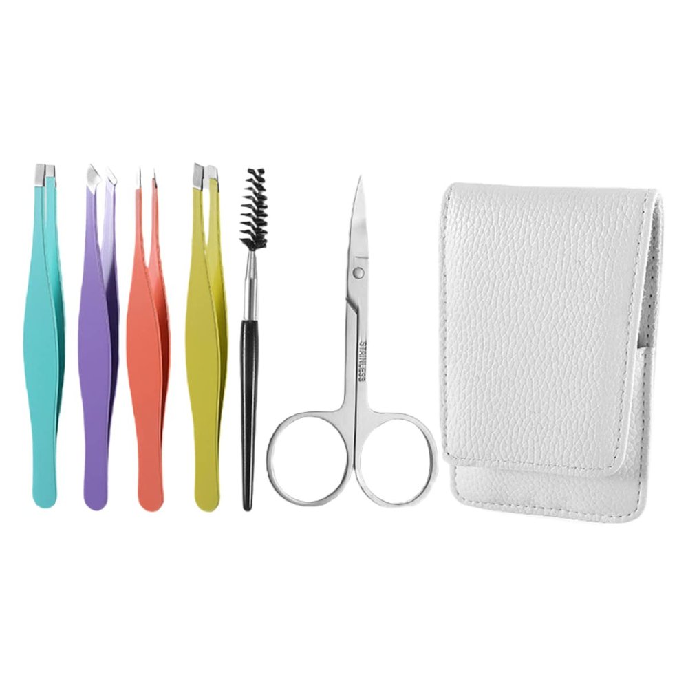 VICASKY Professional Eyebrow Tweezers Scissor Clips Makeup Tool for Men Women Safe Skin-friendly Portable for Travel