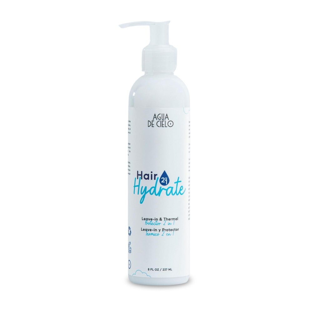 Agua de Cielo Hair Hydrate - 2-in-1 Leave-In Conditioner & Heat Protectant for Hair, Hydrates & Protects Without Weighing Down, Thermal Spray Made with Yogurt Protein, Shea Butter & Cocoa - 8 Oz