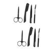 DEARMAMY 2sets Eyebrow Grooming Tools Kit Scissors Tweezers Brush for Precise Eyebrow Shaping and Trimming Compact Ergonomic Design for Effortless Makeup Application view 1