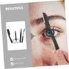 DEARMAMY 2sets Eyebrow Grooming Tools Kit Scissors Tweezers Brush for Precise Eyebrow Shaping and Trimming Compact Ergonomic Design for Effortless Makeup Application view 2