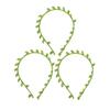 LALADEFIEE 3pcs Green Leaf Headband Floral Hair Crown for Women Comfortable Lightweight Accessory for Weddings Festivals and Birthday Parties view 1