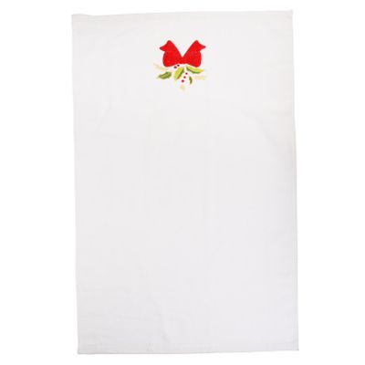 CALLARON Christmas Embroidered Face Towel Creative Bow Knot Pattern for Holiday Present Soft Facial for Home for Friends and Family