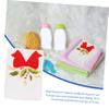 CALLARON Christmas Embroidered Face Towel Creative Bow Knot Pattern for Holiday Present Soft Facial for Home for Friends and Family view 4
