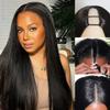 Emistar Kinky Straight U Part Wig Natural Hailine & Soft Hair Like Real Human Hair  V Part Half Wigs for Black Women (New Black, 24 Inch) view 1