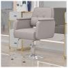 Salon Chair for Hair Stylist, Salon Chairs with Adjustable Hydraulic Pump, for Hair Stylist 360 Degrees Swivel Hair Chair Beauty Equipment,Gray,A view 1