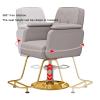 Salon Chair for Hair Stylist, Salon Chairs with Adjustable Hydraulic Pump, for Hair Stylist 360 Degrees Swivel Hair Chair Beauty Equipment,Gray,A view 4