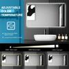 36" x 28" LED Bathroom Mirror Bright Backlight, 5 Mins Defog, Full HD Reflected Wall Mounted ,3 Colors Stepless Dimmable ,Memory Function, Anti-Fog[Unable to ship on weekends, please note that] view 3