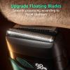 Electric Foil Shavers for Men, Mini Electric Razor, Compact Face Shaver, IPX7 Waterproof Wet Dry Cordless Razor, LED Display, USB-C Fast Rechargeable, Emerald Green view 2
