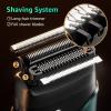 Electric Foil Shavers for Men, Mini Electric Razor, Compact Face Shaver, IPX7 Waterproof Wet Dry Cordless Razor, LED Display, USB-C Fast Rechargeable, Emerald Green view 3
