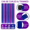 Colored Hair Extensions Blue-Purple 12Pcs Clip In Colorful Hairpiece 20inch view 4