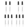 10Pcs 1ml Glass Droppers Silicone Plugs Precision Pipette for Essential Oils Use Random Plug Included view 1