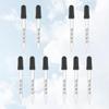 10Pcs 1ml Glass Droppers Silicone Plugs Precision Pipette for Essential Oils Use Random Plug Included view 4