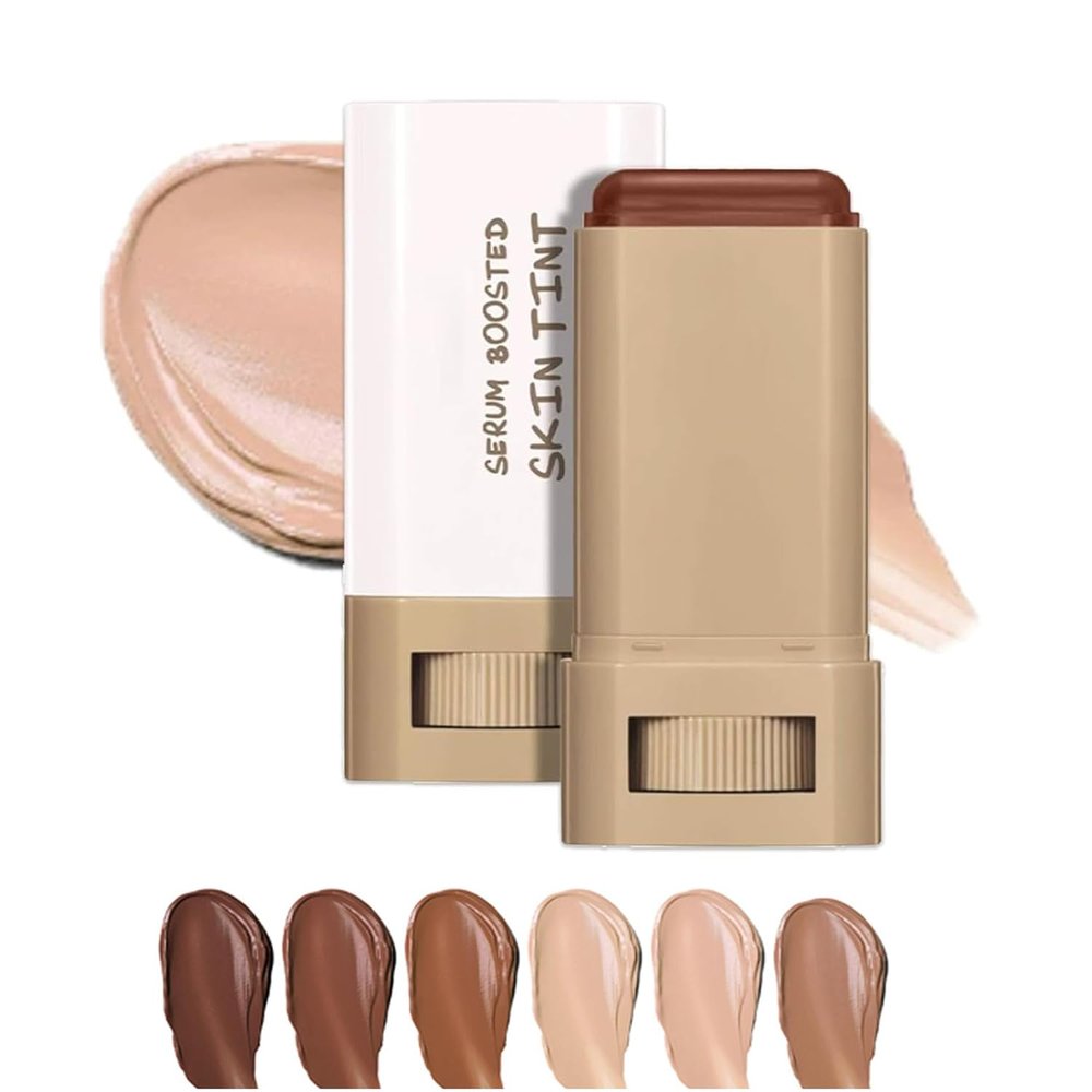 Beauty Balm Serum Boosted Skin Tint, Solid Tinted Moisturizing Serum Contour Stick Foundation Face Stick, Natural Finish Makeup Even Skin Tone (#05)
