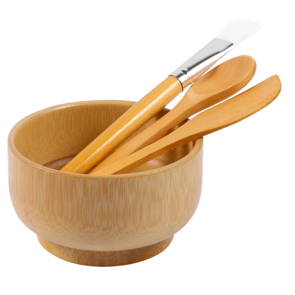 Gatuida 4pcs Face Mask Mixing Bowl Spoon Set Reusable Skin Care Mask Kit Spatula Diy Tools