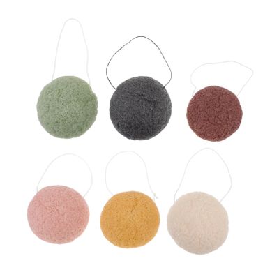 PACKOVE 6pcs Facial Cleansing Sponges Soft Natural Facial Sponge for Makeup Removal and Deep Cleansing Easy to Use for Skin Types