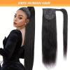Wrap Around Ponytail Extension Human Hair Ponytail Extensions Pony Tail Real Remy Hair Straight Clip in Human Hair Ponytail 100g/Piece Natural Color for Woman (1 Piece, 10inch) view 2