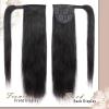 Wrap Around Ponytail Extension Human Hair Ponytail Extensions Pony Tail Real Remy Hair Straight Clip in Human Hair Ponytail 100g/Piece Natural Color for Woman (1 Piece, 10inch) view 3