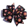 20Pcs 8CM Fashion Pinwheel Hair Bow With Flower Dot For Hair Clips Grosgrain Ribbon Boutique For Headbands (20Pcs Black, With No Clip) view 3