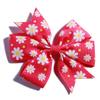 20Pcs 8CM Fashion Pinwheel Hair Bow With Flower Dot For Hair Clips Grosgrain Ribbon Boutique For Headbands (20Pcs Black, With No Clip) view 4