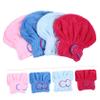 BIUDECO 4pcs Microfiber Hair Drying Caps Fast-drying Hair Wrap Towels for Women Absorbent Shower Caps Lightweight and Portable Coral Fleece Design view 4