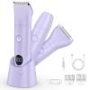 Lanumi 3 in 1 Bikini Trimmer for Women Rechargeable Electric Razors Wet/Dry Pubic Body Hair Trimmer Facial Hair Remover IPX6 Waterproof LCD Display view 1
