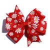 20Pcs 8CM Fashion Pinwheel Hair Bow With Flower Dot For Hair Clips Grosgrain Ribbon Boutique For Headbands (20Pcs Red, With No Clip) view 1