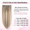 Sweetmet Pro2.0 Clip in Human Hair Extensions 120g Thick 7pcs for Women view 2
