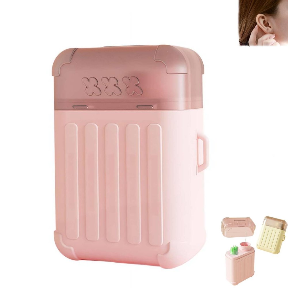 Ear Piercing Cleaning kit,Ear Hole Ear Care Kit,Earrings Hole Cleaner,Disposable Aftercare Cleaner with 240pcs Floss & 10ml Solution,for Women Men Travel and Daily Use