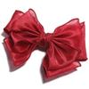 10Pcs 13cm Fashion Big Gauze Layered Hair Bows With Clips Handmade Mesh Hairbows For Women Hair Accessories (10Pcs Navy, With Clip) view 2