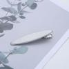 Allereyae Oval Metal Hair Clip Minimalist Side Clip Barrette Silver Hair Barrette Flat Oval Hairclips Metal Geometric Hairpins Decorative Accessories for Women view 3