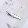 Allereyae Oval Metal Hair Clip Minimalist Side Clip Barrette Silver Hair Barrette Flat Oval Hairclips Metal Geometric Hairpins Decorative Accessories for Women view 4