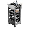 Beauty Salon Spa Styling Station Trolley Equipment Rolling Storage Tray Cart view 3